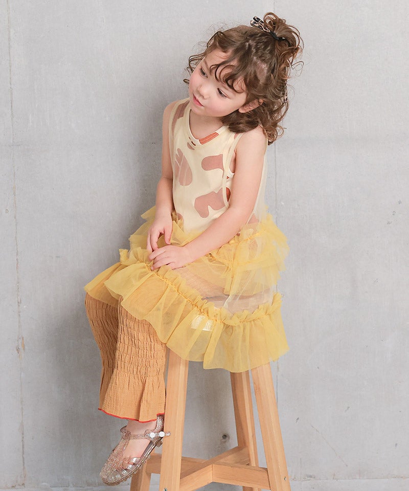 마키즈 바지 일본 MARKEY'S 걸스 셔링 플레어 롱팬츠 3컬러