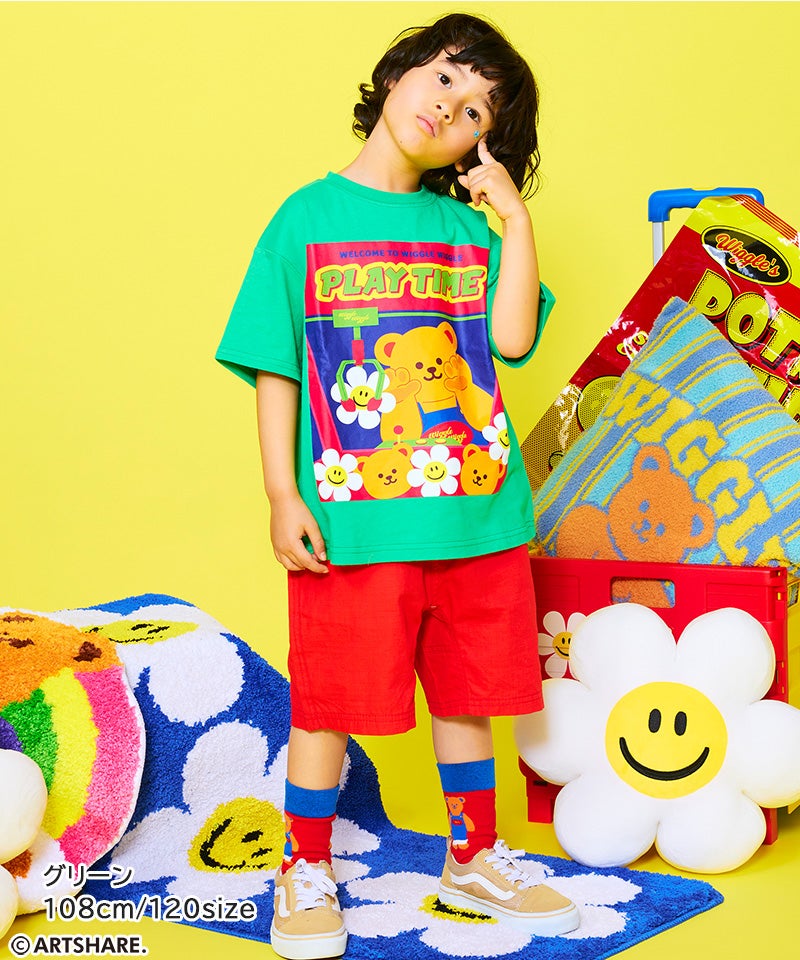 마키즈 티셔츠 일본 MARKEY'S wiggle wiggle 프린트 반팔티 8컬러