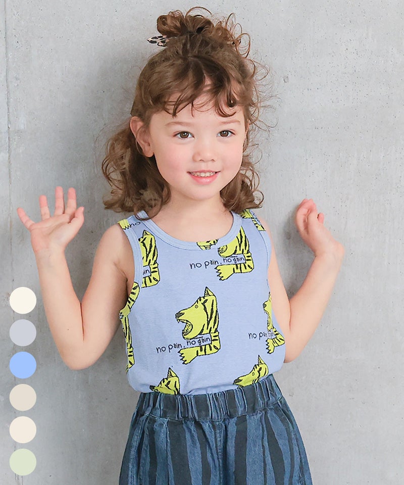 마키즈 티셔츠 일본 MARKEY'S 애니멀 패턴 민소매 탱크탑 6컬러