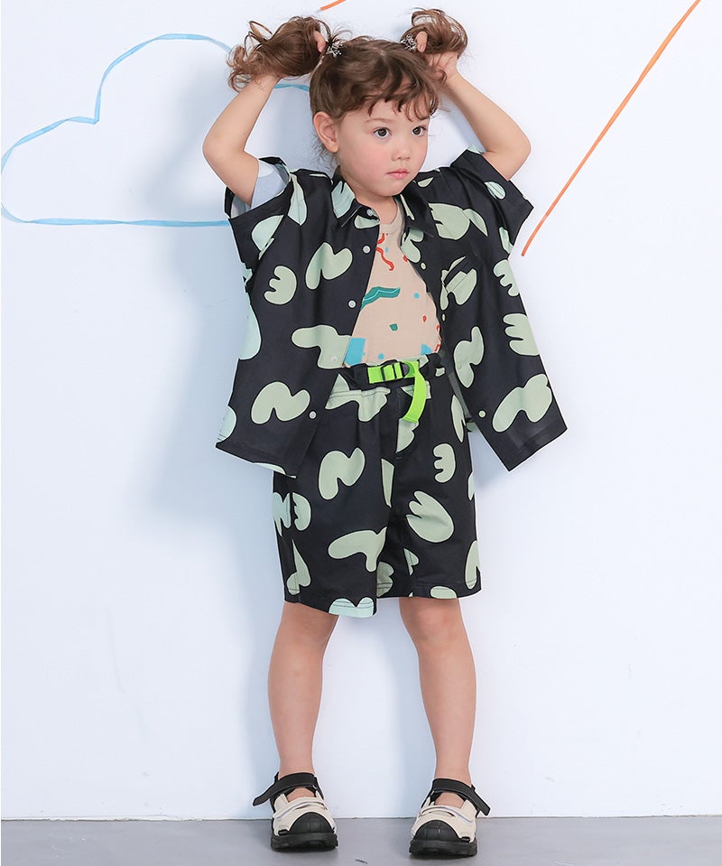 Makiz Kids T-shirt Japanese long-sleeved tee boa fleece snap jacket style 4 colors 