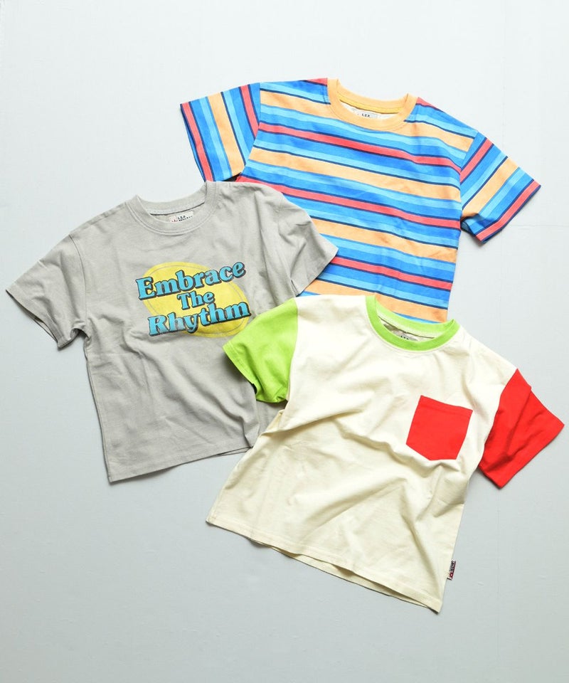 마키즈 티셔츠 일본 MARKEY'S 배색 보더 프린트 3장 세트 반팔티 3컬러