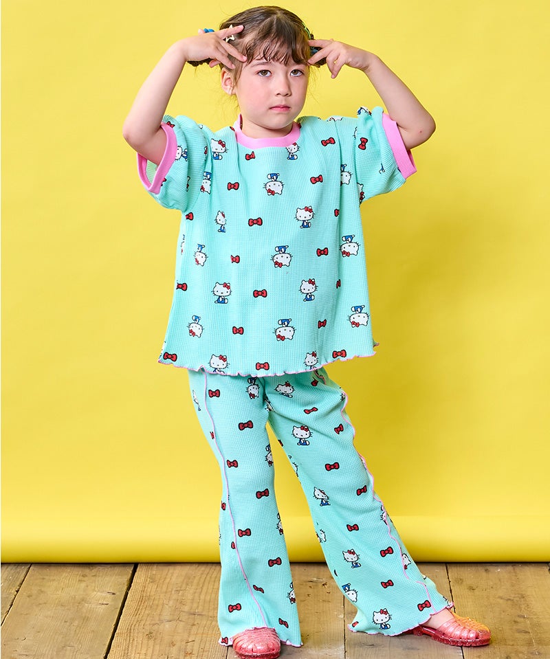 마키즈 티셔츠 일본 MARKEY'S 산리오 헬로키티 와플 반팔티 3컬러