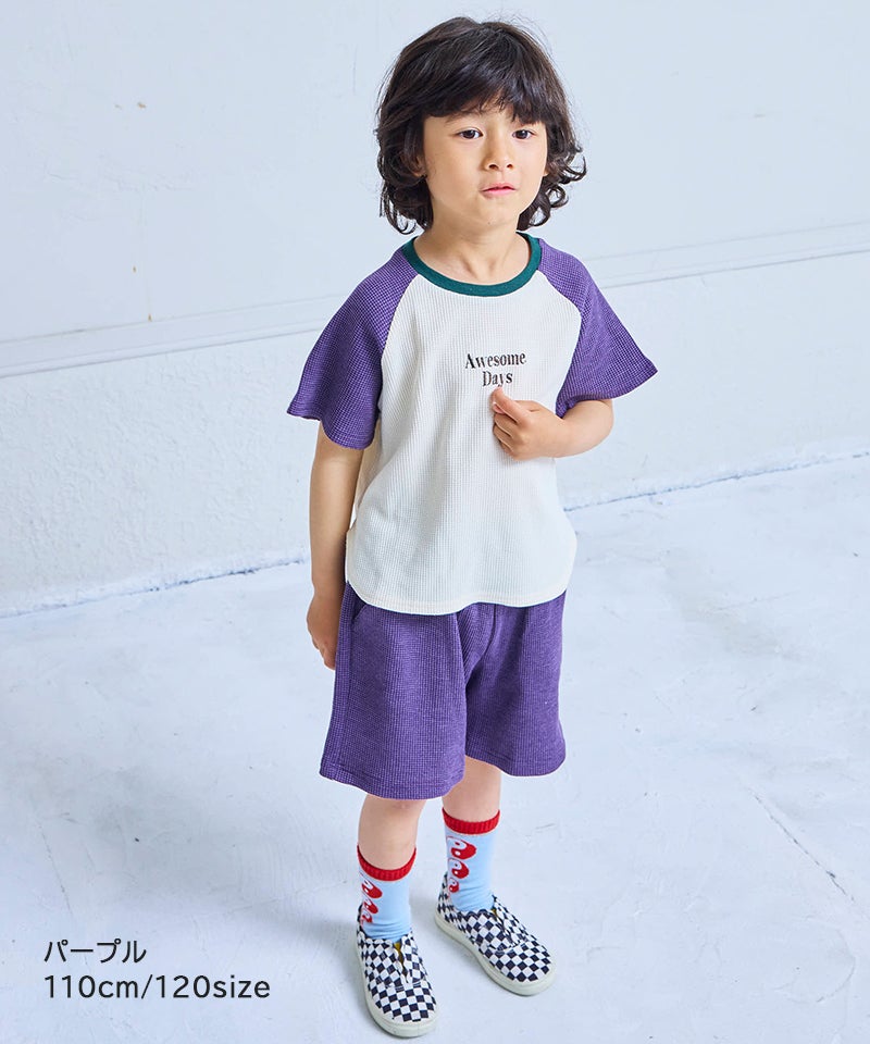 마키즈 셋업 일본 MARKEY'S 페이드 와플 반팔 반바지 세트 6컬러