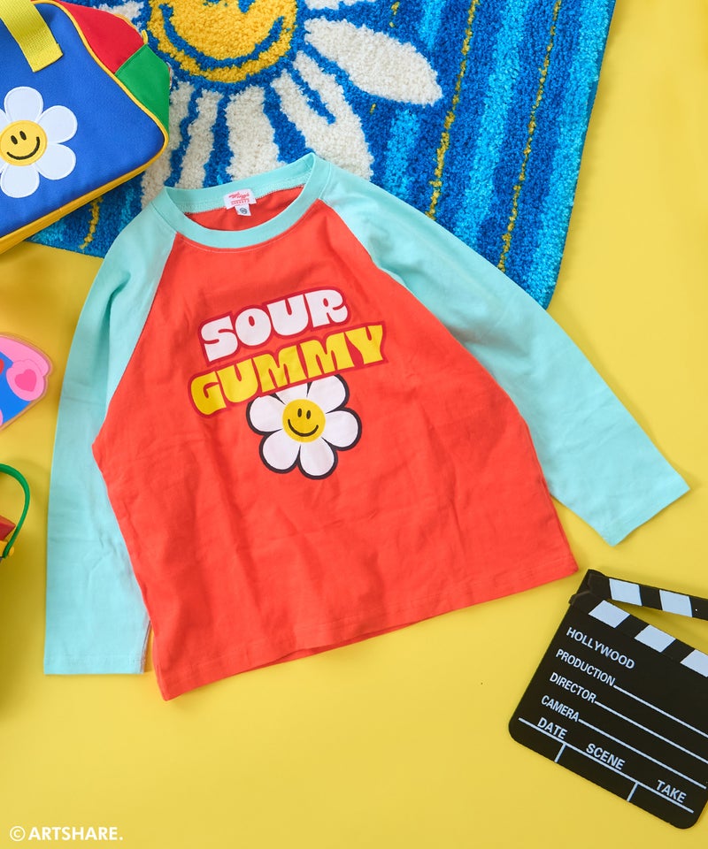 마키즈 긴팔 일본 MARKEY'S 위글위글 프린트 라글란 티셔츠 4컬러