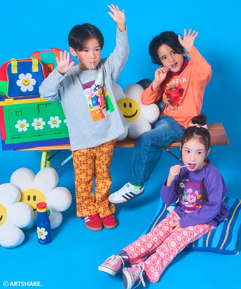 마키즈 긴팔 일본 MARKEY'S 위글위글 프린트 티셔츠 8컬러