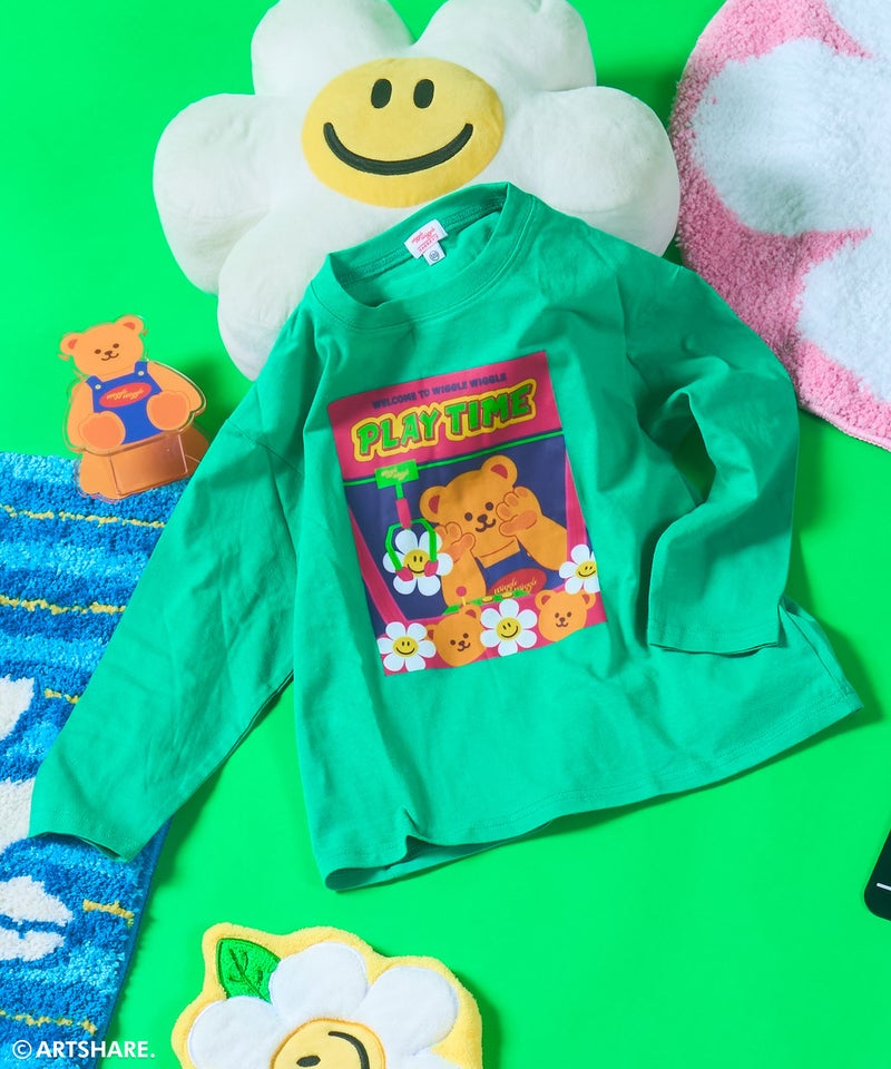 마키즈 긴팔 일본 MARKEY'S 위글위글 프린트 티셔츠 8컬러
