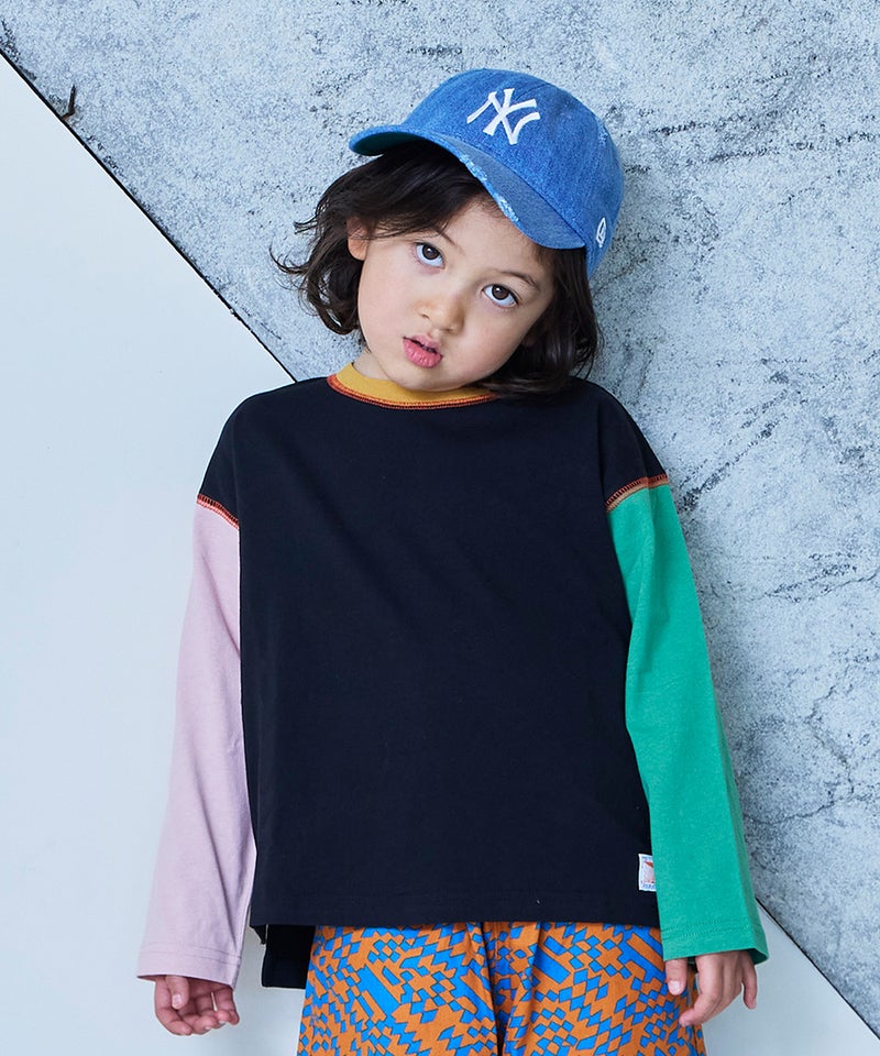 마키즈 긴팔 일본 MARKEY'S 스티치 배색 티셔츠 10컬러