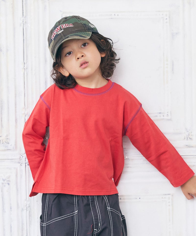 마키즈 긴팔 일본 MARKEY'S 스티치 배색 티셔츠 10컬러