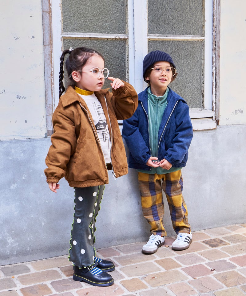 마키즈 키즈 자켓 일본 MARKEY'S 아동복 페이크 스웨이드 블루종 2컬러
