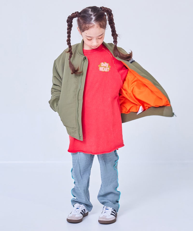 마키즈 키즈 원피스 일본 MARKEY'S 아동복 피그먼트 라글란 치마 3컬러