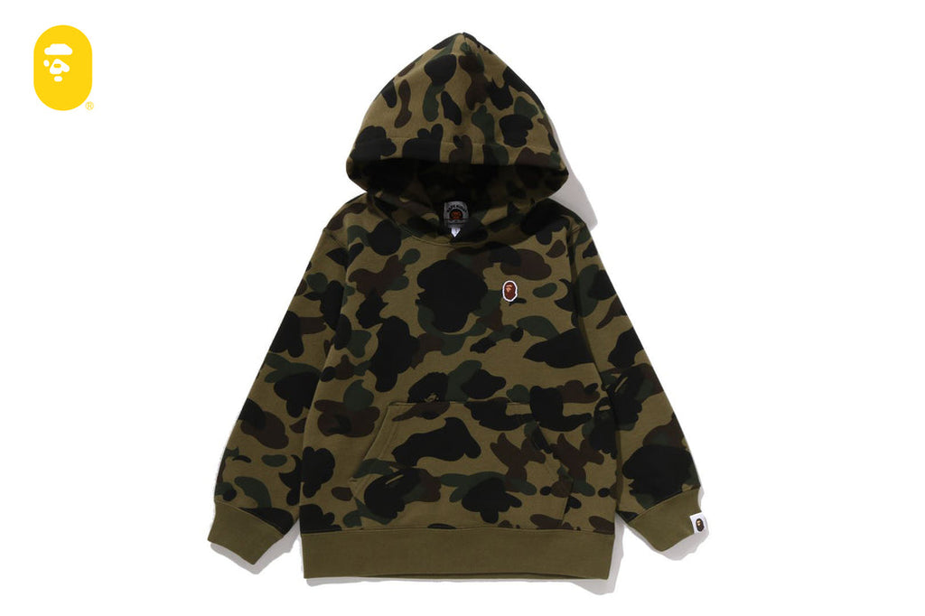 베이프 키즈 티셔츠 일본 BAPE 후드티 1ST 카모 원포인트 풀오버 3컬러