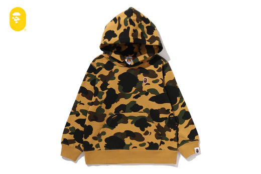 베이프 키즈 티셔츠 일본 BAPE 후드티 1ST 카모 원포인트 풀오버 3컬러