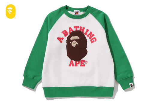 베이프 키즈 티셔츠 일본 BAPE 맨투맨 보아 칼리지 크루넥 스웻셔츠 2컬러