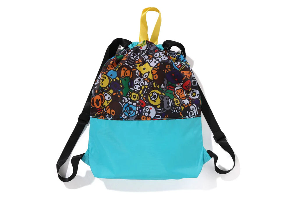 베이프 키즈 가방 일본 BAPE 백팩 마일로 올 사파리 냅색 멀티 패턴