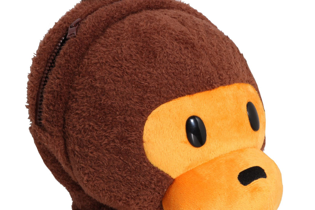 베이프 키즈 가방 일본 BAPE 베이비 마일로 빅 폴리쉬 인형 데이팩 브라운