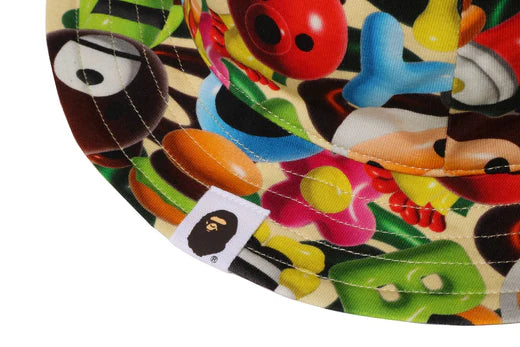 베이프 키즈 모자 일본 BAPE 버킷햇 3D 마일로 올 프렌즈 베어 이어 멀티