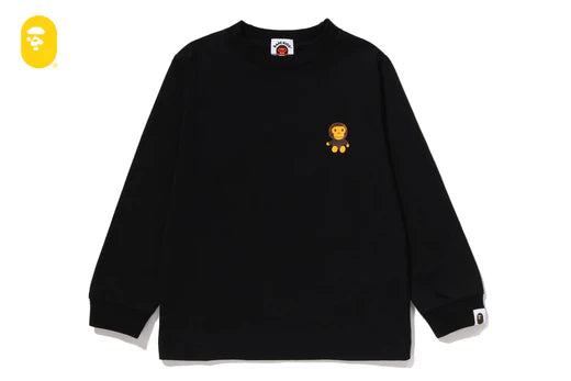 베이프 키즈 티셔츠 일본 BAPE 긴팔 마일로 플러시 돌 원 포인트