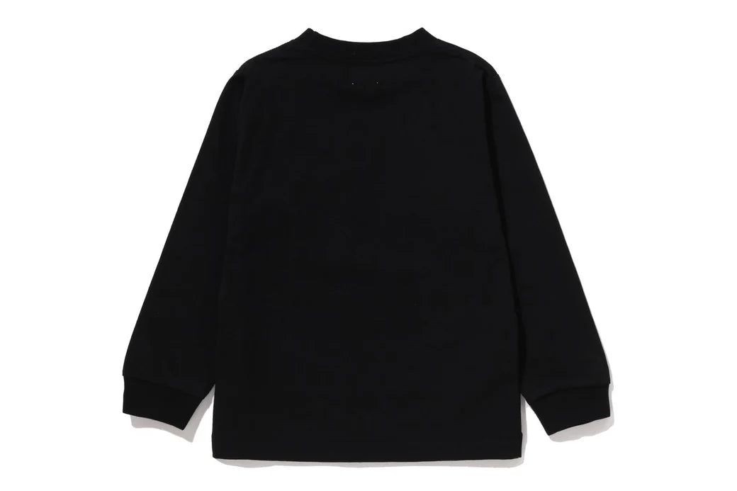 베이프 키즈 티셔츠 일본 BAPE 긴팔 마일로 플러시 돌 원 포인트