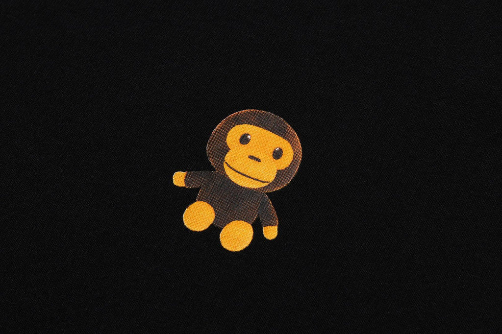 베이프 키즈 티셔츠 일본 BAPE 긴팔 마일로 플러시 돌 원 포인트