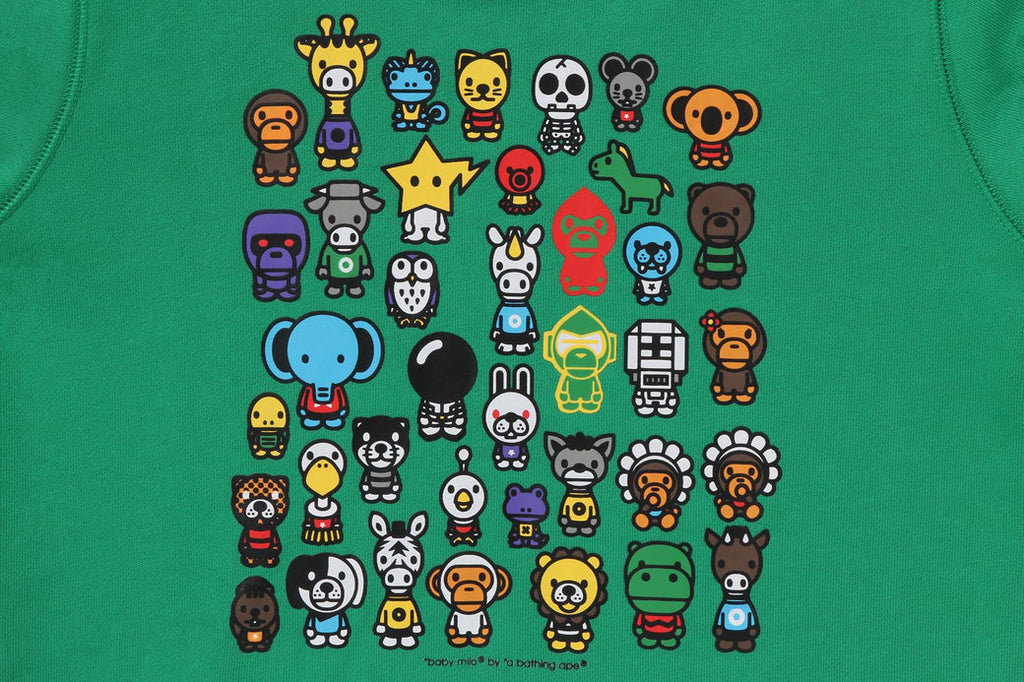베이프 키즈 티셔츠 일본 BAPE 후드티 A TO Z 풀오버 프렌즈 프린트