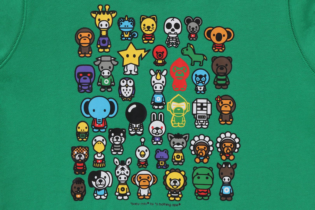 베이프 키즈 티셔츠 일본 BAPE 후드티 A TO Z 풀오버 프렌즈 프린트