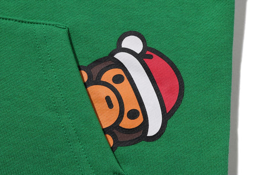 베이프 키즈 티셔츠 일본 BAPE 후드티 베이비 마일로 윈터 풀오버 긴팔 2컬러