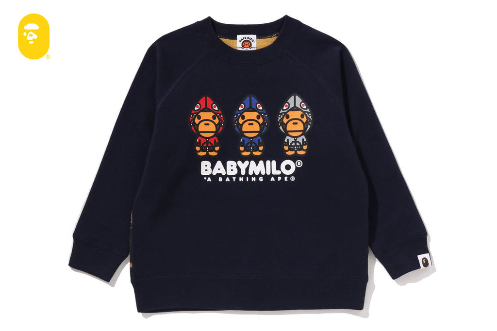 베이프 키즈 티셔츠 일본 BAPE 맨투맨 1ST 카모 마일로 샤크 스웻셔츠 2컬러