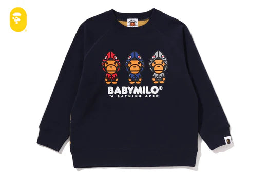 베이프 키즈 티셔츠 일본 BAPE 맨투맨 1ST 카모 마일로 샤크 스웻셔츠 2컬러