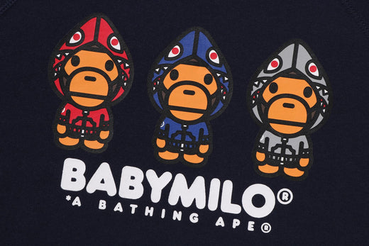 베이프 키즈 티셔츠 일본 BAPE 맨투맨 1ST 카모 마일로 샤크 스웻셔츠 2컬러