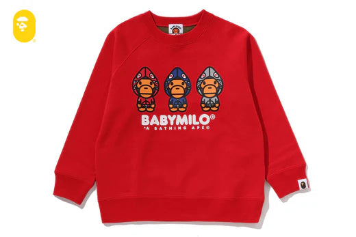 베이프 키즈 티셔츠 일본 BAPE 맨투맨 1ST 카모 마일로 샤크 스웻셔츠 2컬러