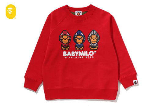 베이프 키즈 티셔츠 일본 BAPE 맨투맨 1ST 카모 마일로 샤크 스웻셔츠 2컬러