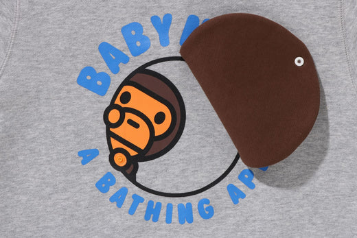 베이프 키즈 티셔츠 일본 BAPE 맨투맨 베이비 마일로 서클 크루넥 긴팔 2컬러