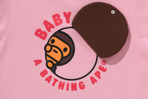 베이프 키즈 티셔츠 일본 BAPE 맨투맨 베이비 마일로 서클 크루넥 긴팔 2컬러