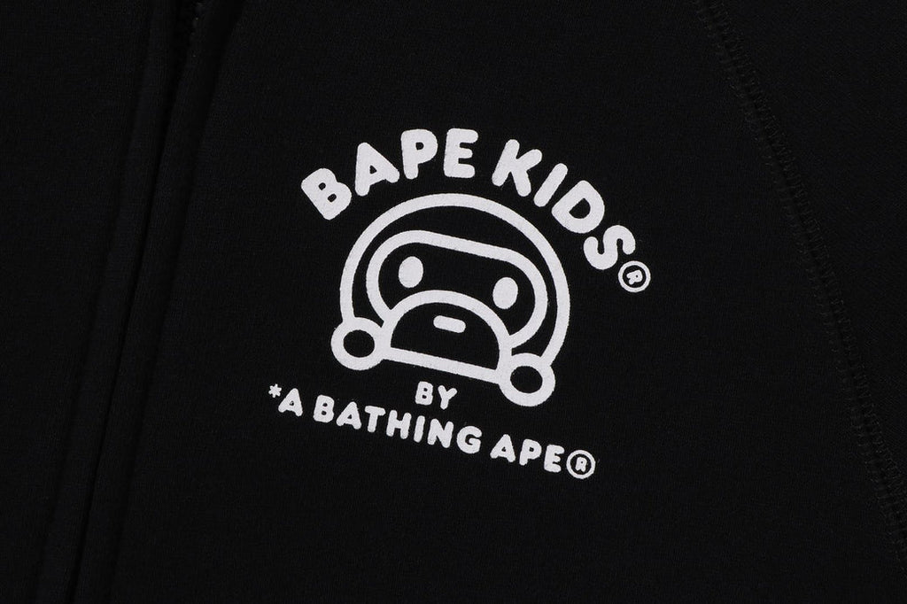 베이프 키즈 자켓 일본 BAPE 후드집업 베이비 마일로 프렌즈 고양이 이어