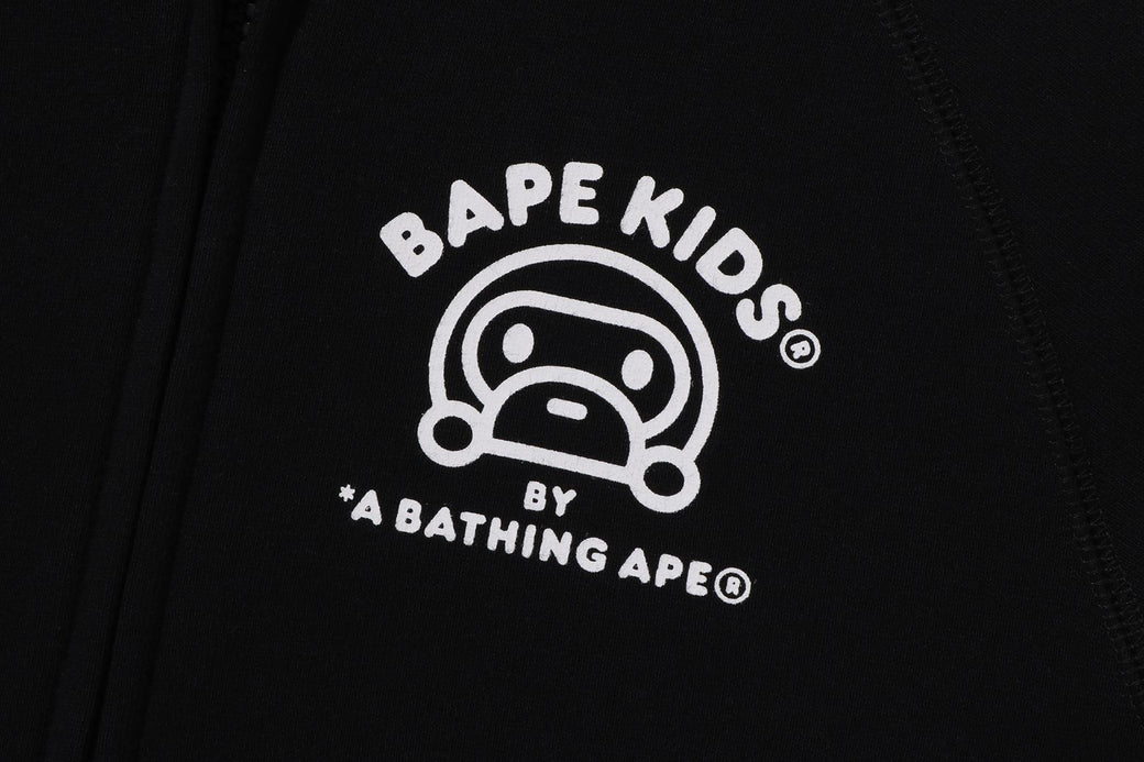베이프 키즈 자켓 일본 BAPE 후드집업 베이비 마일로 프렌즈 고양이 이어
