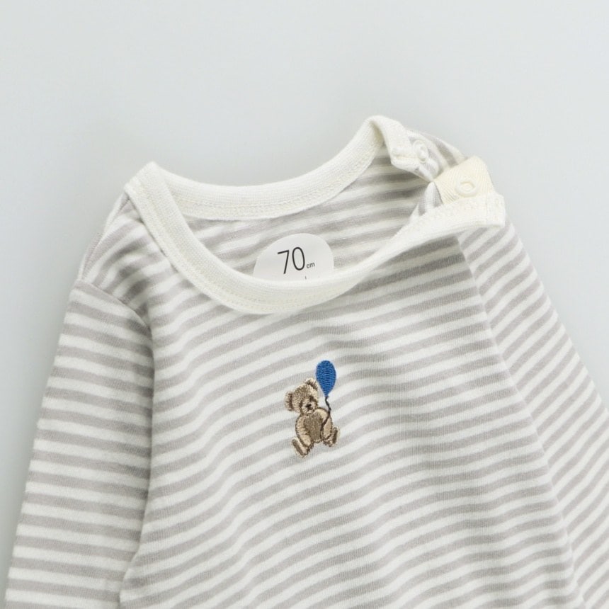 Branshes Kids T-shirt Japan branshes man-to-man ribbon embroidery boa trainer long sleeve 2 colors 