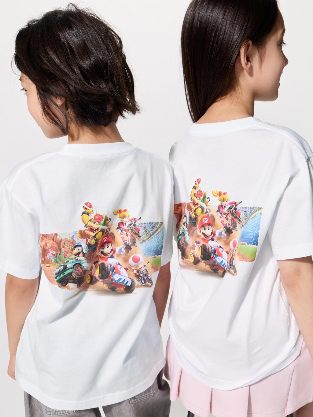 유니클로 키즈 반팔 일본 UNIQLO UT 마리오 카트 월드 백 프린트 티셔츠 488309