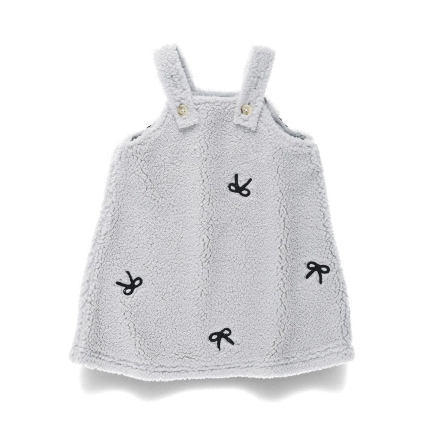 브란셰스 키즈 치마 일본 branshe 영유아 원피스 리본 자수 양털 보아 재킷 2컬러