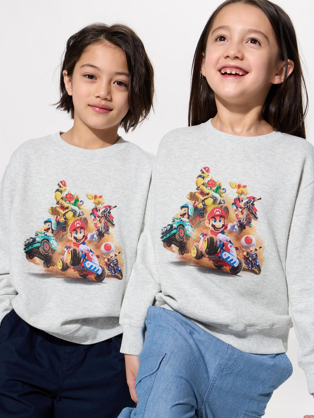 유니클로 키즈 긴팔 일본 UNIQLO 마리오 카트 월드 캐릭터 스웻셔츠 티셔츠 491377