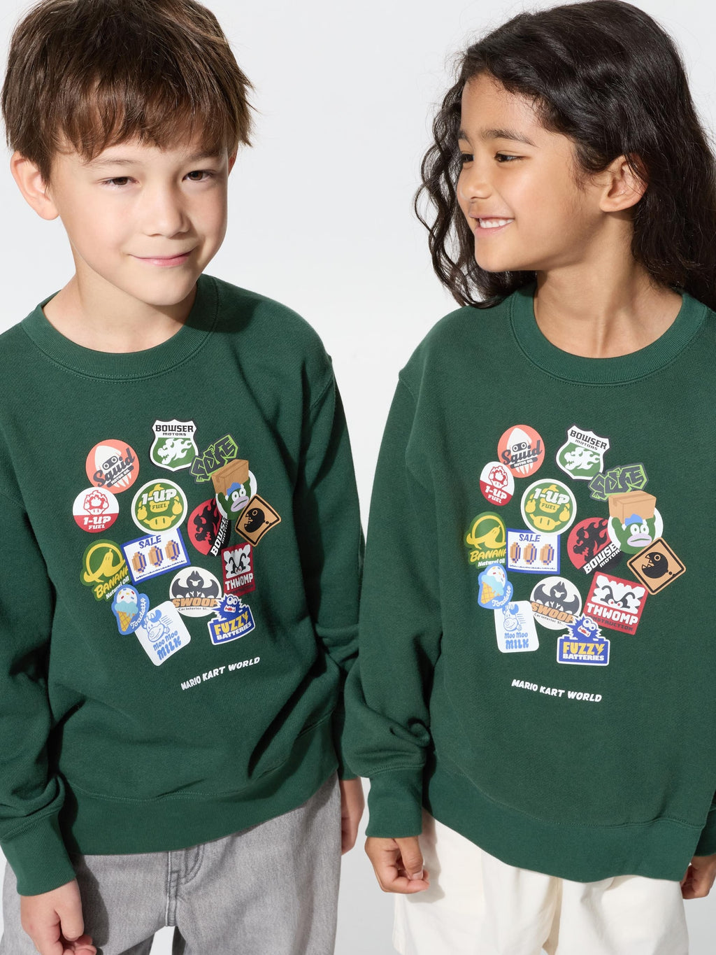 유니클로 키즈 긴팔 일본 UNIQLO 마리오 카트 월드 스웻셔츠 티셔츠 491379