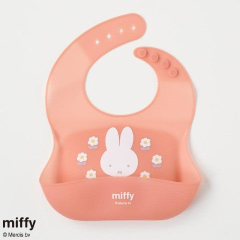 미피 턱받이 일본 신생아 아기 시마무라 실리콘 플라워 래빗 프린트 디자인 3컬러