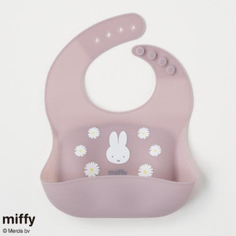 미피 턱받이 일본 신생아 아기 시마무라 실리콘 플라워 래빗 프린트 디자인 3컬러