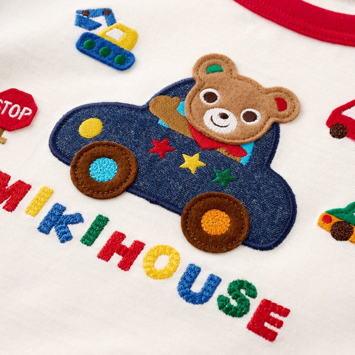 미키하우스 긴팔 일본 MIKIHOUSE 푸치 베어 패치 스타 티셔츠
