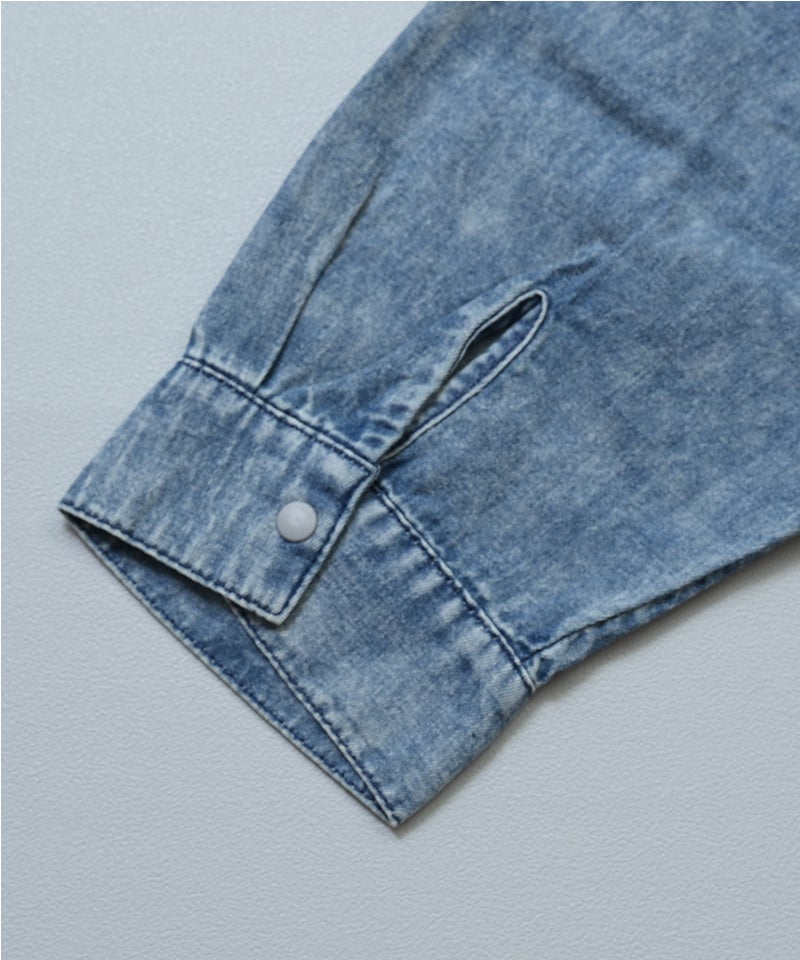 마키즈 셔츠 일본 MARKEY'S 데님 라글란 빈티지 라이크 긴팔 2컬러
