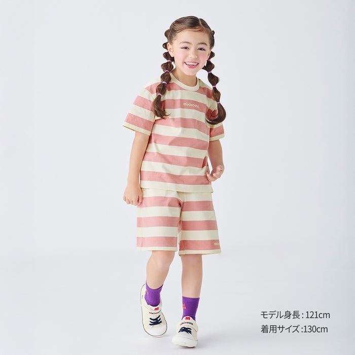 미키하우스 키즈 바지 일본 반바지 5부 스트라이프 팬츠 4컬러