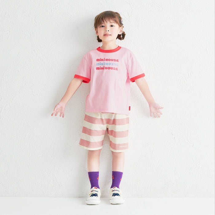 미키하우스 키즈 바지 일본 반바지 5부 스트라이프 팬츠 4컬러