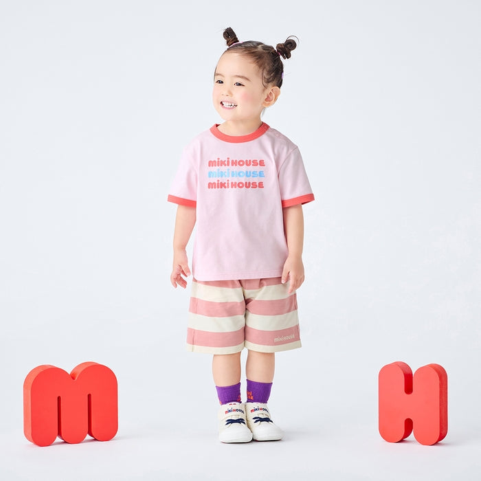 미키하우스 키즈 바지 일본 반바지 5부 스트라이프 팬츠 4컬러