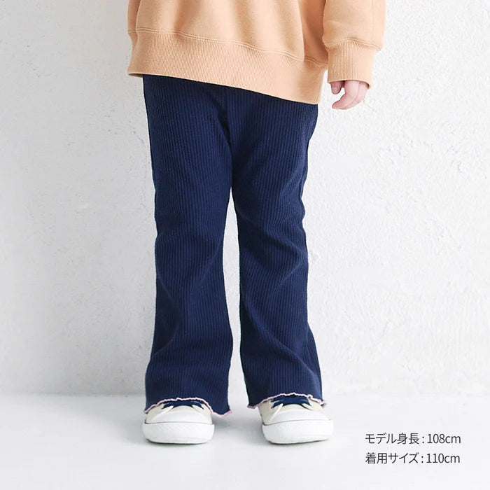 미키하우스 바지 일본 키즈 유아 긴바지 리브니트 플레어 팬츠 4컬러