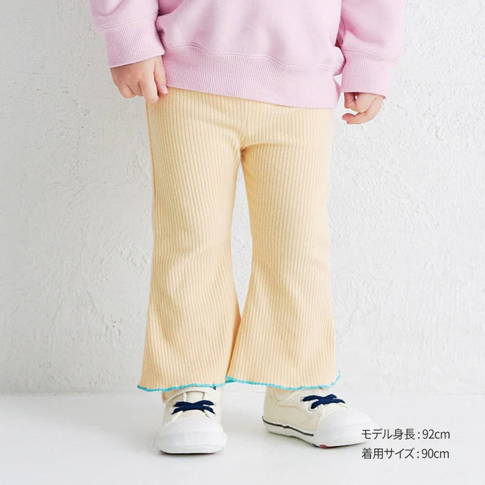 미키하우스 바지 일본 키즈 유아 긴바지 리브니트 플레어 팬츠 4컬러