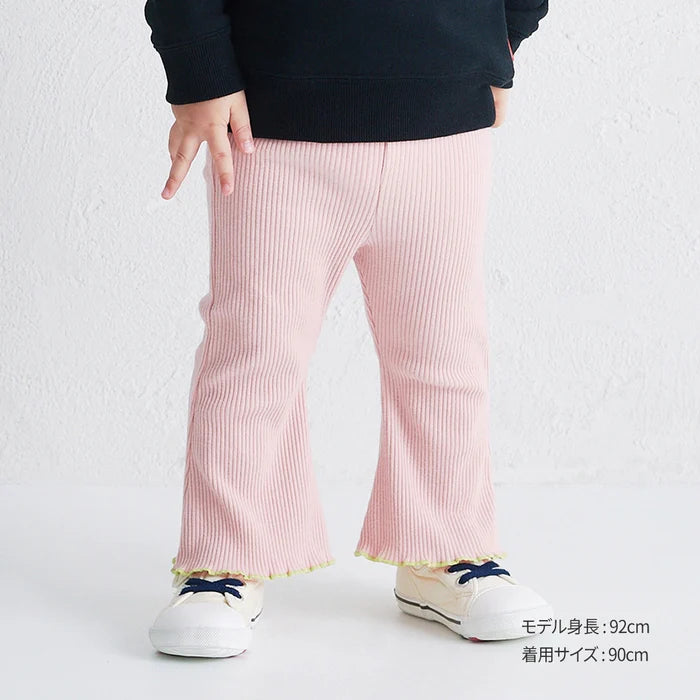 미키하우스 바지 일본 키즈 유아 긴바지 리브니트 플레어 팬츠 4컬러